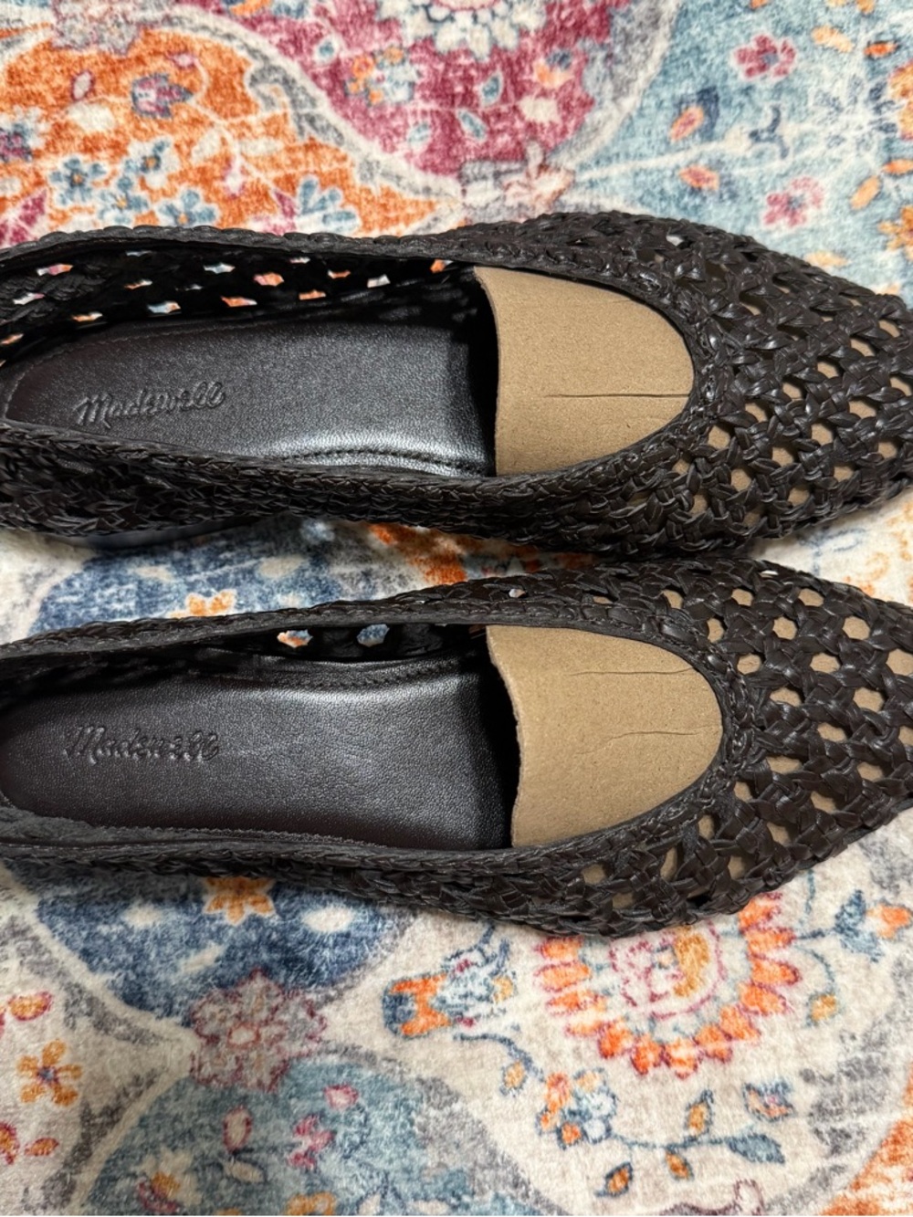 SOLD OUT Madewell Dark Brown Woven Pointed-Toe Flats 8.5